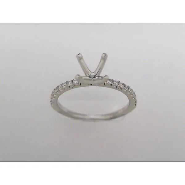 White Gold 14 Karat Ring Mounting With 20 Diamonds Orin Jewelers Northville, MI