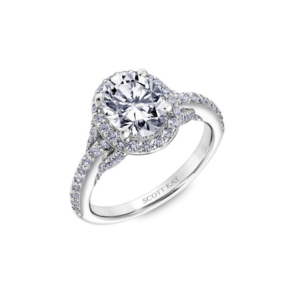 Lady's 14K White Gold Ring Mounting W/101 Diamonds Orin Jewelers Northville, MI