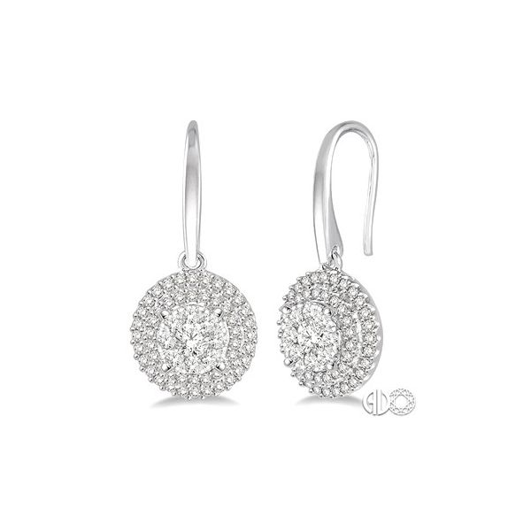 Lady's 14K White Gold Earrings w/118 Diamonds Orin Jewelers Northville, MI