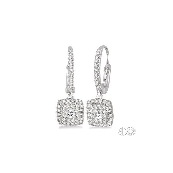 Lady's 14K White Gold Earrings w/68 Diamonds Orin Jewelers Northville, MI