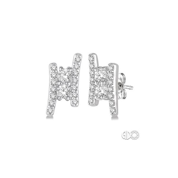 Lady's 14K White Gold Earrings w/32 Diamonds Orin Jewelers Northville, MI