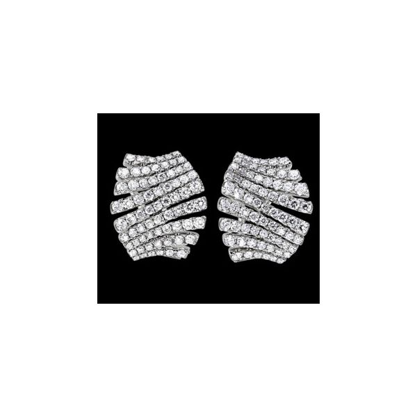 Lady's 18K White Gold Bellisima Earrings W/138 Diamonds Orin Jewelers Northville, MI