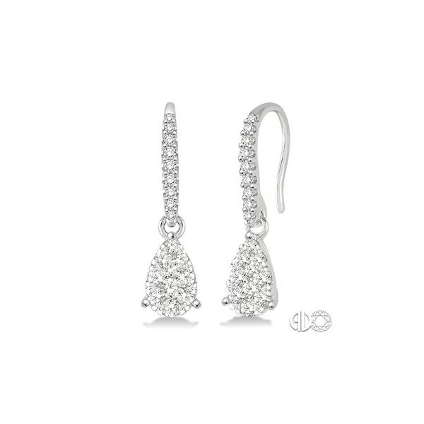 Lady's 14K White Gold Lovebright Earrings w/38 Diamonds Orin Jewelers Northville, MI