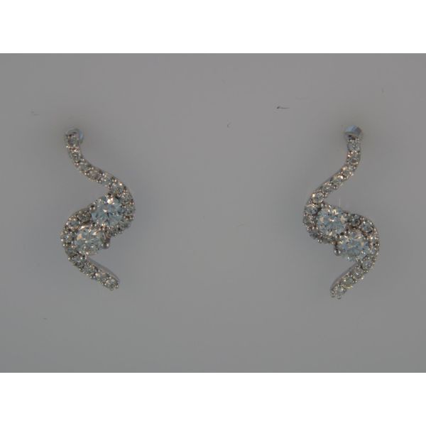 Lady's 14K White Gold Earrings w/40 Diamonds Orin Jewelers Northville, MI