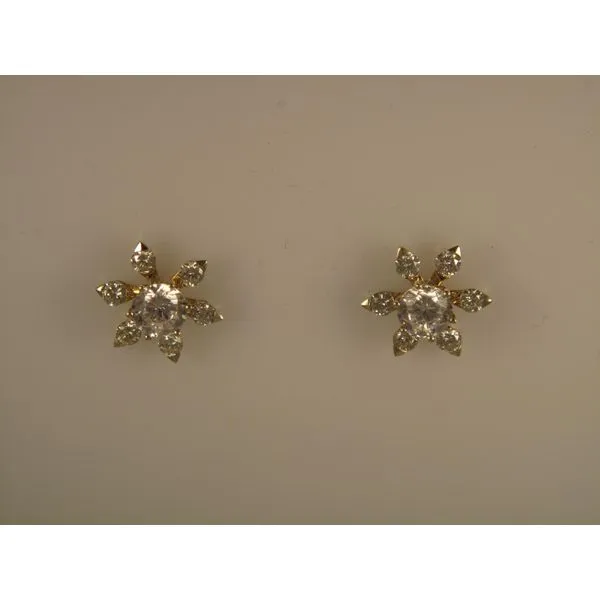 Lady's 14K Yellow Gold Earring Jackets w/12 Diamonds Orin Jewelers Northville, MI