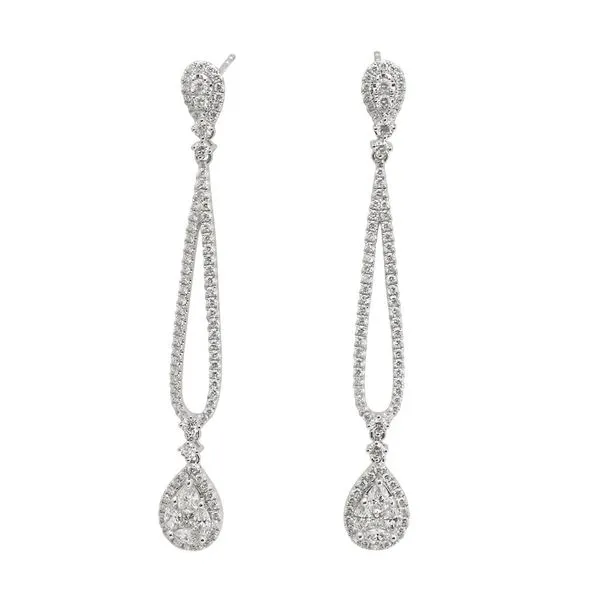 18k White Gold Diamond Earrings Orin Jewelers Northville, MI