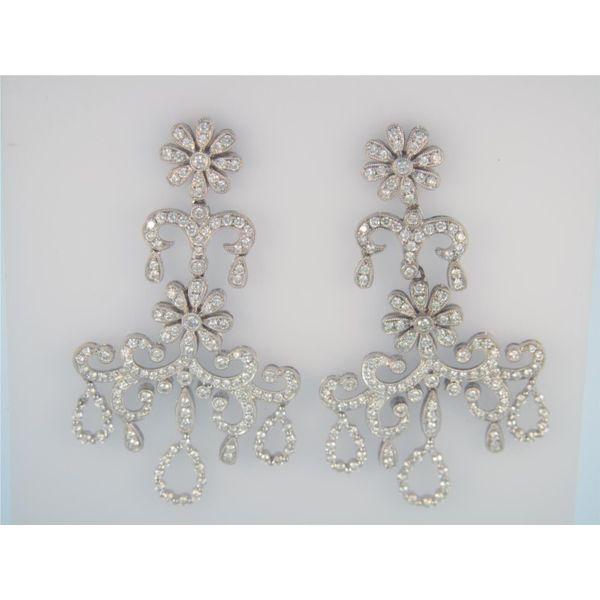 18k White Gold Diamond Earrings Orin Jewelers Northville, MI