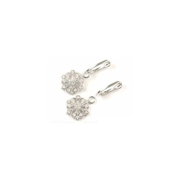 Lady's White Gold 14 Karat Snowflake Dangle Earrings With 32 Diamonds Orin Jewelers Northville, MI