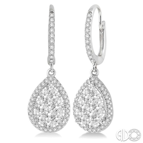 14k White Gold Pear Shape Lovebright Earrings With 100 Diamonds Orin Jewelers Northville, MI