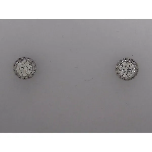 Lady's 18k White Gold Earrings With 30 Diamonds Orin Jewelers Northville, MI