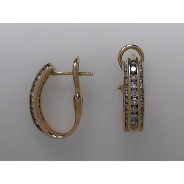 Lady's Yellow Gold 14 Karat Earrings With 74 Diamonds Orin Jewelers Northville, MI