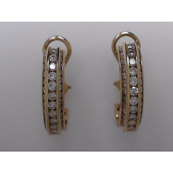 Lady's Yellow Gold 14 Karat Earrings With 74 Diamonds Orin Jewelers Northville, MI