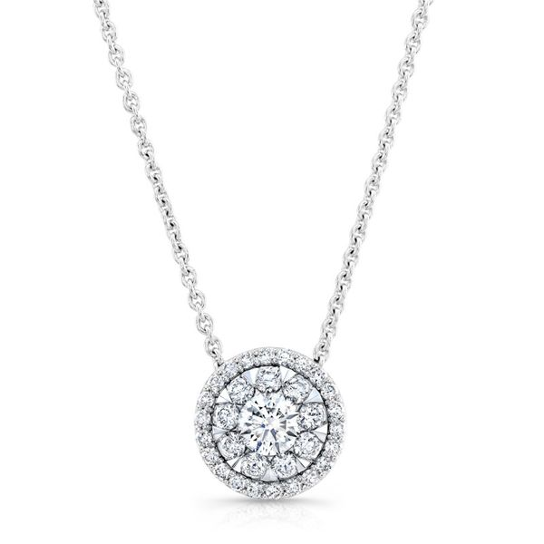 Lady's 18K White Gold Pendant W/12 Diamonds Orin Jewelers Northville, MI