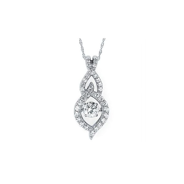 Lady's 14K White Gold Pendant W/33 Diamonds Orin Jewelers Northville, MI