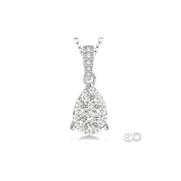 Lady's 14K White Gold Lovebright Pendant w/14 Diamonds Orin Jewelers Northville, MI