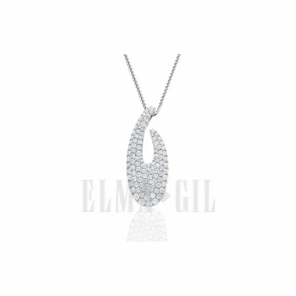 Lady's 18K White Gold Pendant W/107 Diamonds Orin Jewelers Northville, MI