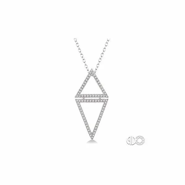 Lady's 14K White Gold Triangle Pendant w/74 Diamonds Orin Jewelers Northville, MI