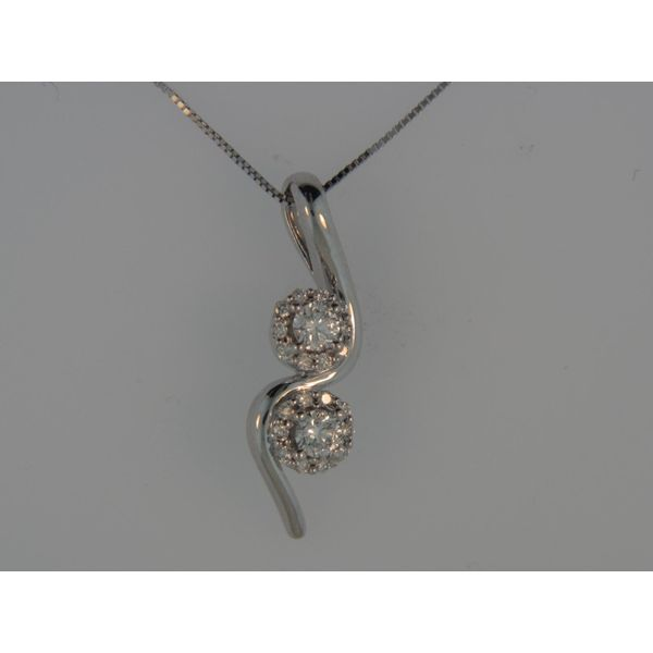 Lady's 14K White Gold Pendant w/22 Diamonds Orin Jewelers Northville, MI