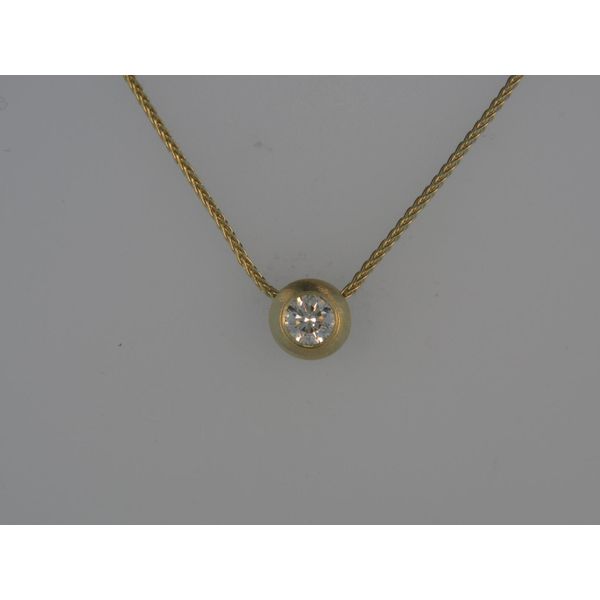 Lady's 14K Yellow Gold Solitaire Pendant W/1 Diamond Orin Jewelers Northville, MI