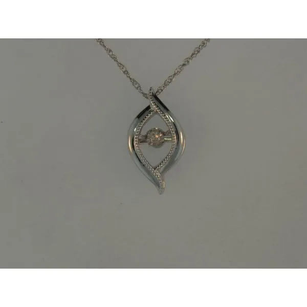 Lady's Sterling Silver Teardrop Pendant W/1 Diamond Orin Jewelers Northville, MI