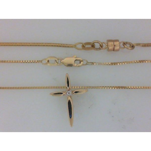 Lady's 14K Yellow Cross Pendant w/1 Diamond Orin Jewelers Northville, MI