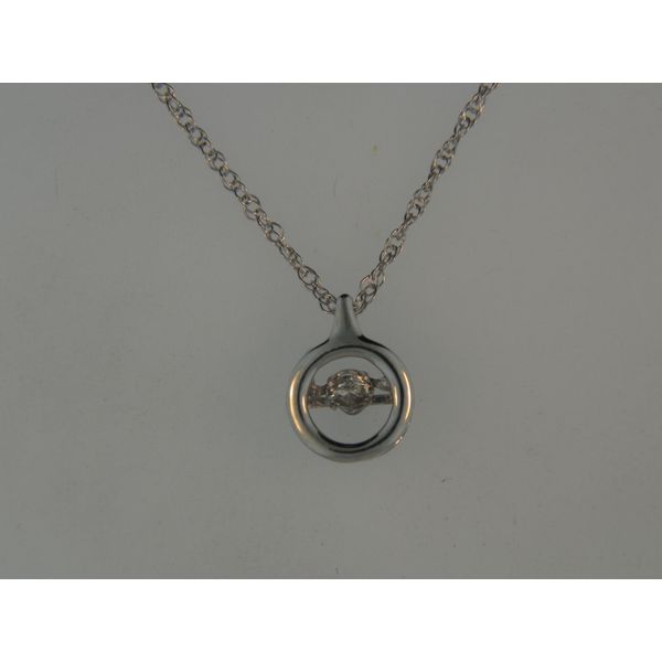 Lady's Sterling Silver Circle Pendant w/1 Diamond Orin Jewelers Northville, MI