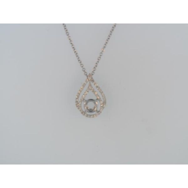 Lady's 18K White Gold Double Drop Pendant w/52 Diamonds Orin Jewelers Northville, MI