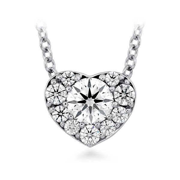 Lady's 18K White Gold Fulfillment Heart Pendant w/10 Diamonds Orin Jewelers Northville, MI