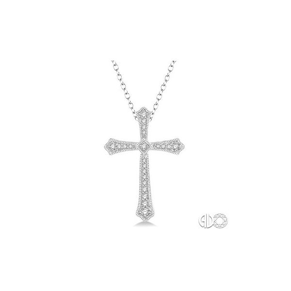 Lady's 14K White Gold Cross Pendant w/22 Diamonds Orin Jewelers Northville, MI