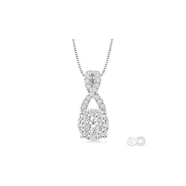 14k White Gold Pendant With 20 Diamonds Orin Jewelers Northville, MI