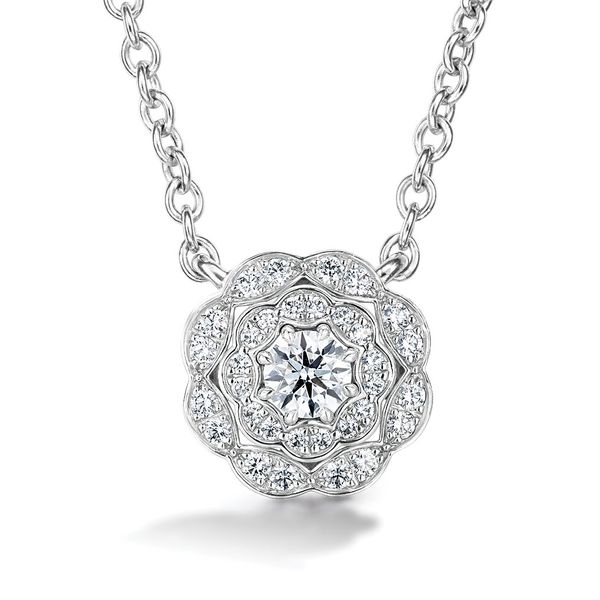 Lorelei Double Halo Diamond Pendant Orin Jewelers Northville, MI