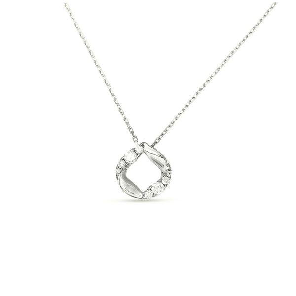 14 Karat White Gold Pendant With 8 Diamonds Orin Jewelers Northville, MI