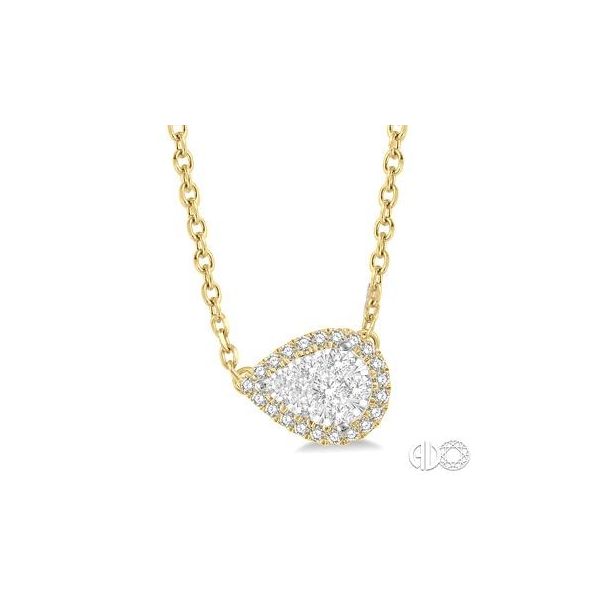 Pear Shape Lovebright Diamond Necklace With 31 Diamonds Orin Jewelers Northville, MI