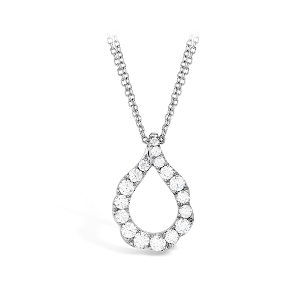 Lady's 18K White Gold Lorelei Crescent Diamond Pendant w/18 Diamonds Orin Jewelers Northville, MI