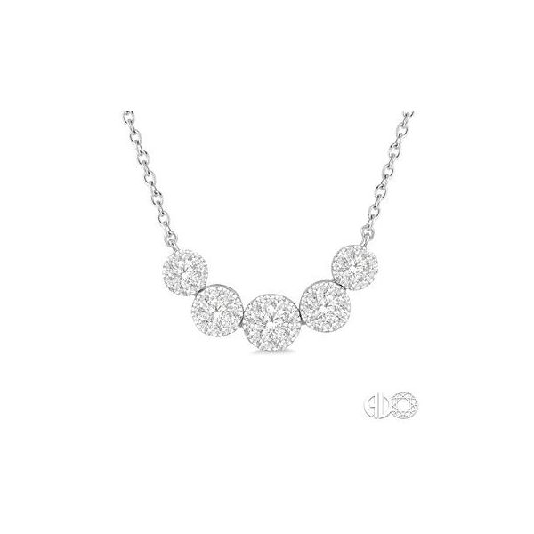 14k White Gold Diamond Necklace With 45 Diamonds Orin Jewelers Northville, MI