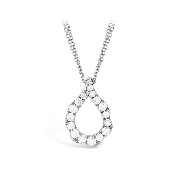 Lady's 18K White Gold Lorelei Crescent Diamond Pendant w/18 Diamonds Orin Jewelers Northville, MI