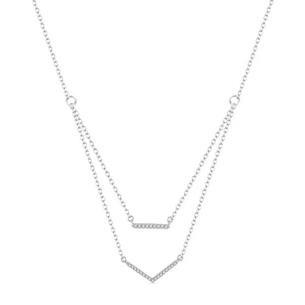 10k White Gold Necklace With 26 Diamonds Orin Jewelers Northville, MI