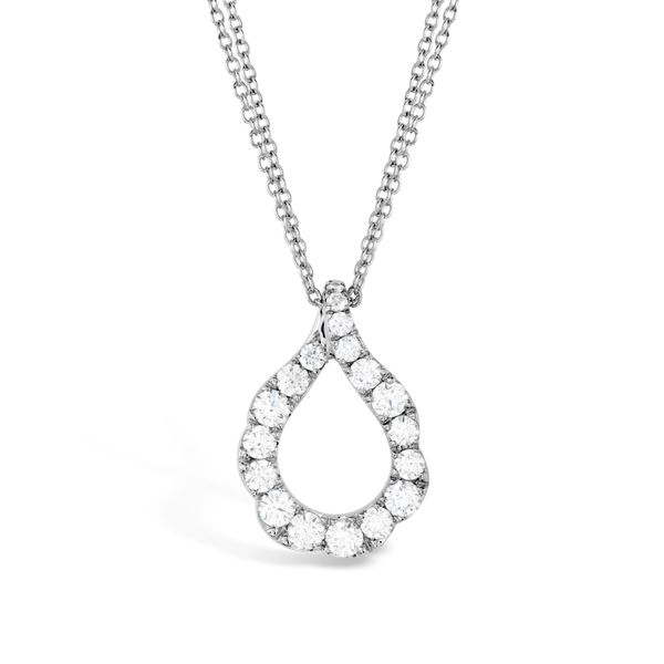 18K White Gold Lorelei Crescent Diamond Pendant w/18 Diamonds Orin Jewelers Northville, MI