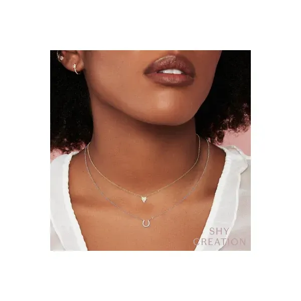 Pavé Diamond Heart Pendant Image 2 Orin Jewelers Northville, MI