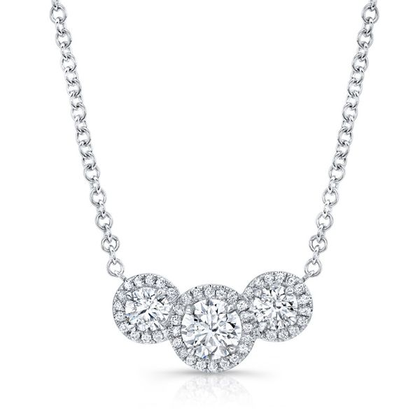 Lady's 18K White Gold Necklace W/47 Diamonds Orin Jewelers Northville, MI