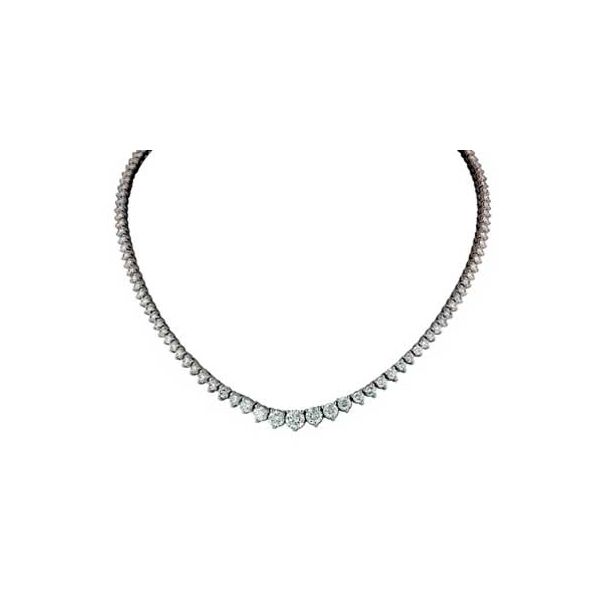 Lady's 14K White Gold Tennis Necklace w/157 Diamonds Orin Jewelers Northville, MI