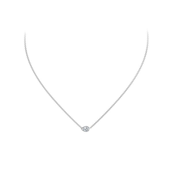 Forevermark Tribute Collection Pear Diamond Necklace Orin Jewelers Northville, MI