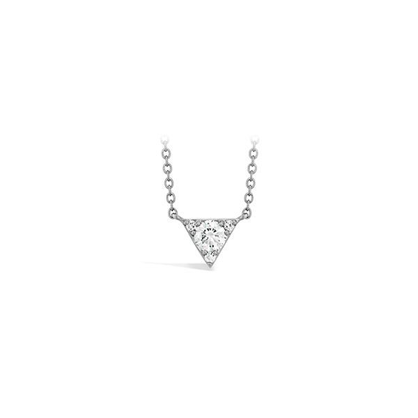 Lady's 18K White Gold TRIPLICITY Triangle Pendant w/4 Diamonds Orin Jewelers Northville, MI