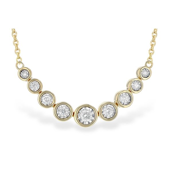 Lady's 14K Yellow Gold Necklace w/9 Diamonds Orin Jewelers Northville, MI