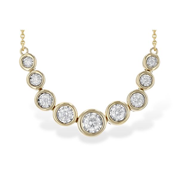 Lady's 14K White Gold Necklace w/9 Diamonds Orin Jewelers Northville, MI