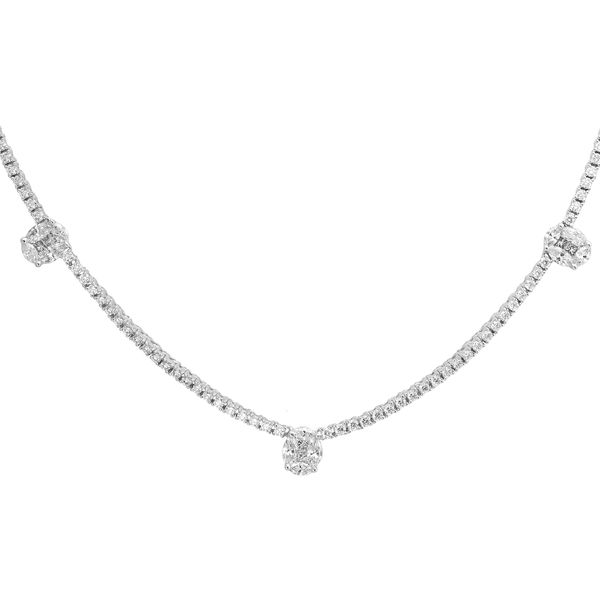 Lady's 18k White Gold Diamond Necklace Orin Jewelers Northville, MI