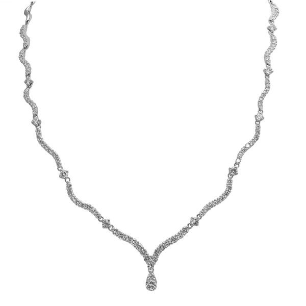 Lady's 18k White Gold Diamond Necklace Orin Jewelers Northville, MI