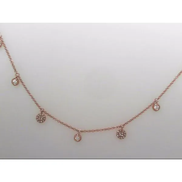 Lady's 14k Rosé Gold Necklace With 46 Diamonds Orin Jewelers Northville, MI