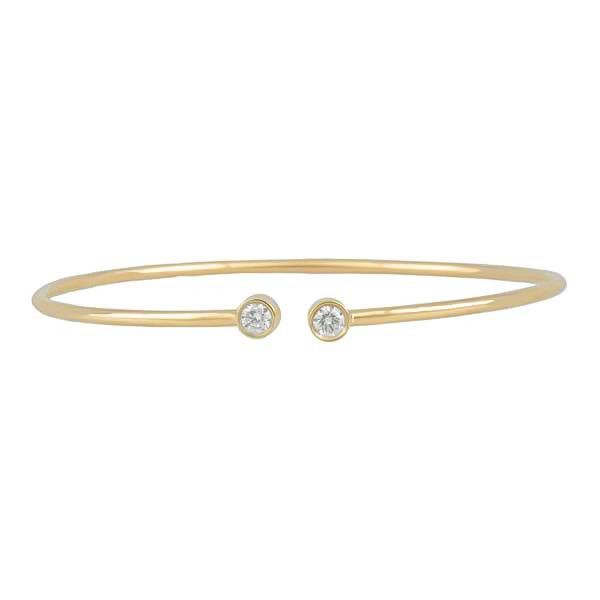 Lady's 18K Yellow Gold Bracelet w/2 Diamonds Orin Jewelers Northville, MI