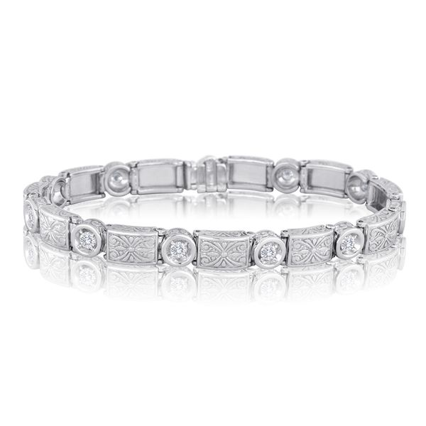 Lady's 14K White Gold Bracelet W/11 Diamonds Orin Jewelers Northville, MI